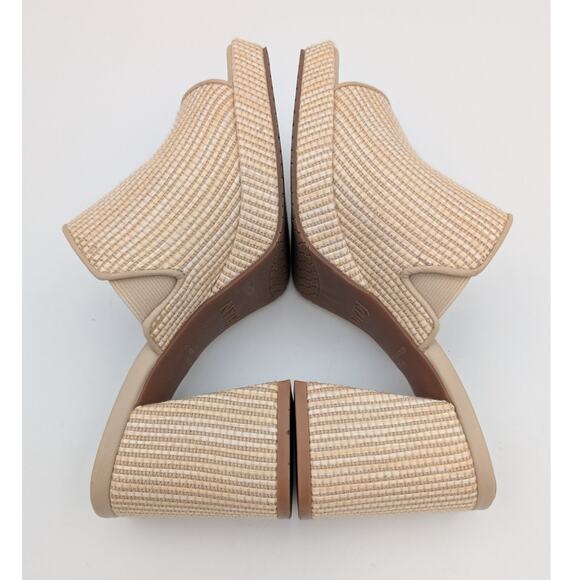NYDJ Dewi Women's Platform Slide Sandals Open Toe Natural Size US6 EU37 - Picture 7 of 11